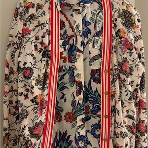 Floral Button-Down Women's Sweater Shirt